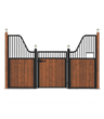 10 Foot Tuscany Stall Front with Finials and Feed Opening